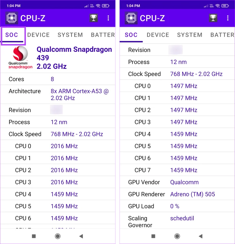 Processor controleren op uw Android-telefoon (inclusief Samsung)