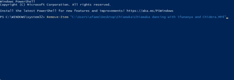 Las 7 formas principales de eliminar archivos o carpetas con PowerShell en Windows