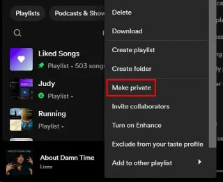 Wyłącz aktywność słuchania na Spotify