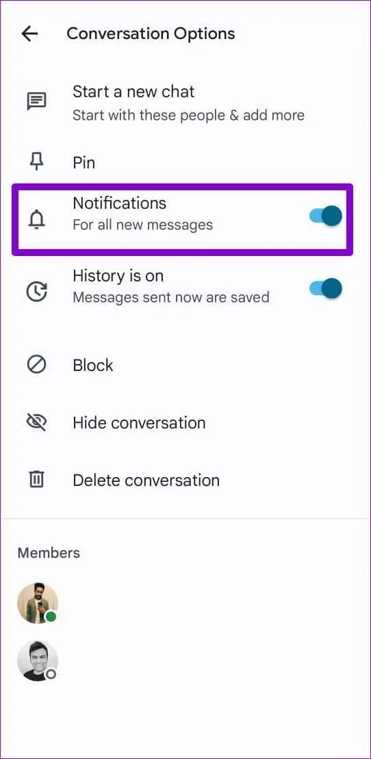 6 correzioni quando le notifiche dell'app Google Chat non funzionano