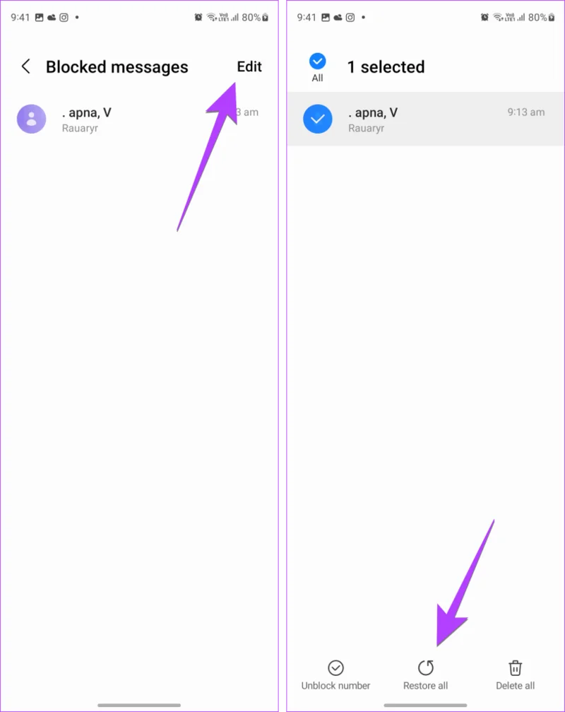 Geblokkeerde berichten bekijken en ophalen op Android (inclusief Samsung)