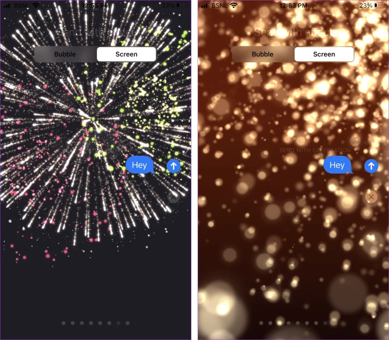 Top 9 iMessage-trucs zoals Pew Pew om speciale effecten op de iPhone toe te voegen
