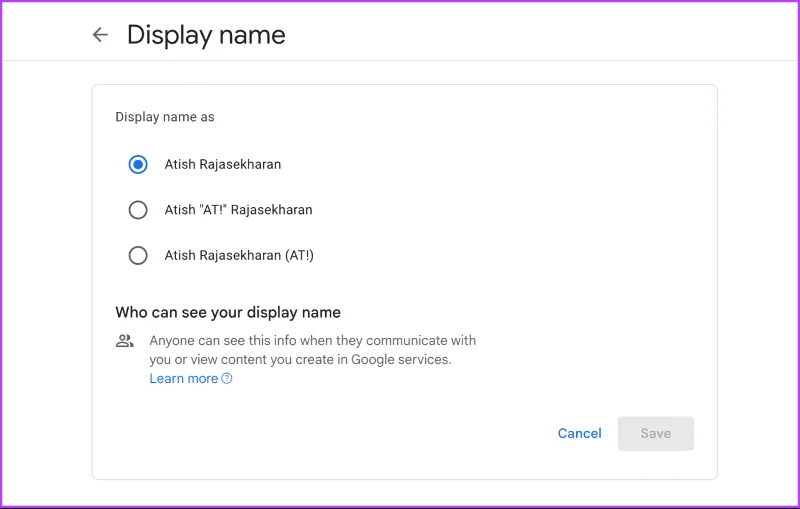 Come cambiare il nome Gmail su desktop e dispositivi mobili
