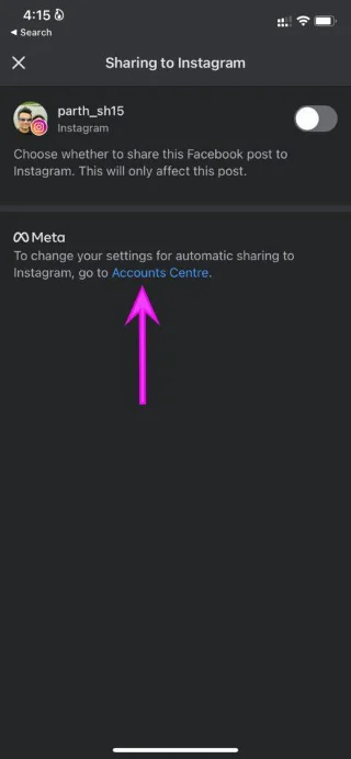 Perché non riesco a condividere il mio post di Facebook su Instagram