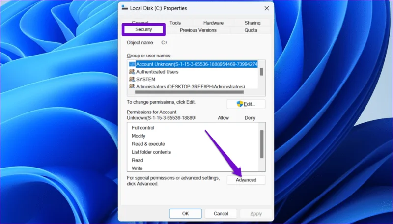 Las 7 soluciones principales para el error 'El cliente no posee un privilegio requerido' en Windows