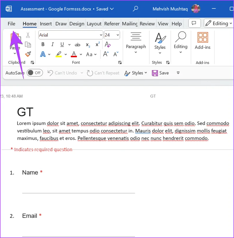 Jak przekonwertować Formularze Google na format PDF, Dokumenty Google lub Word