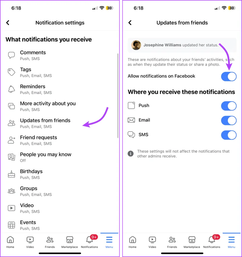 Come ricevere notifiche quando qualcuno pubblica su Facebook