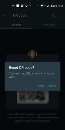 Adăugați un nou contact WhatsApp folosind un cod QR personalizat