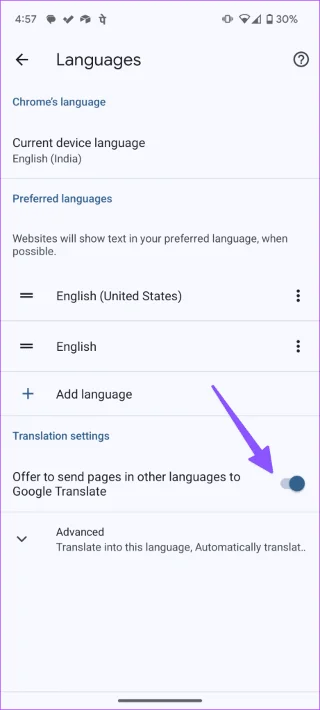 Come impedire a Google Translate di apparire nelle app