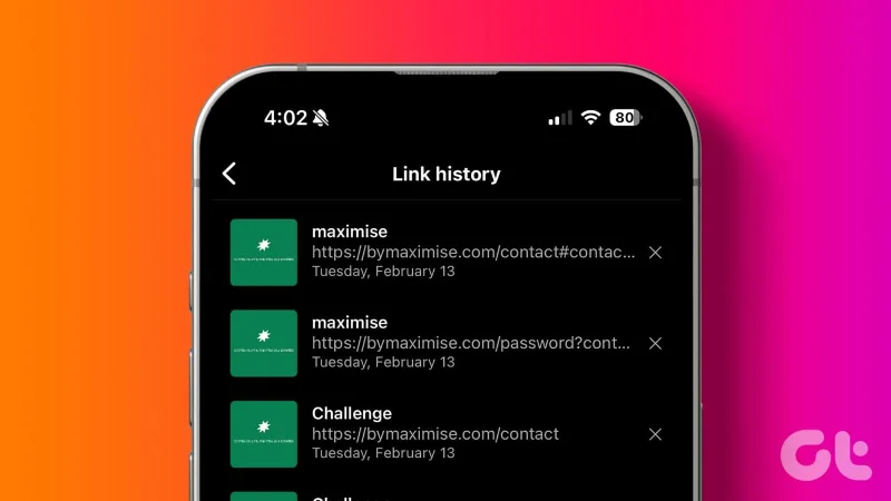 Comment voir les liens récemment ouverts sur Instagram