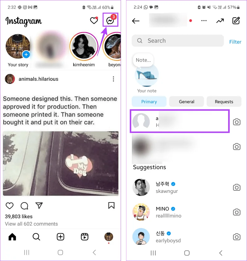 Comment ne plus voir ou ne pas lire les messages sur Instagram