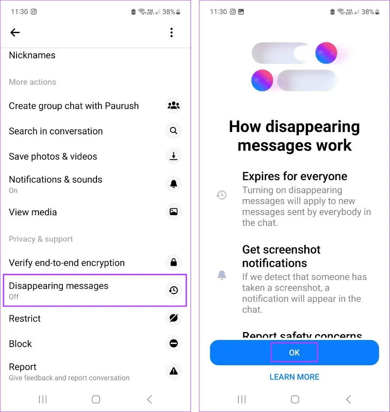 Come visualizzare le conversazioni segrete su Messenger