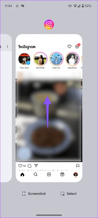 Reiniciar Instagram