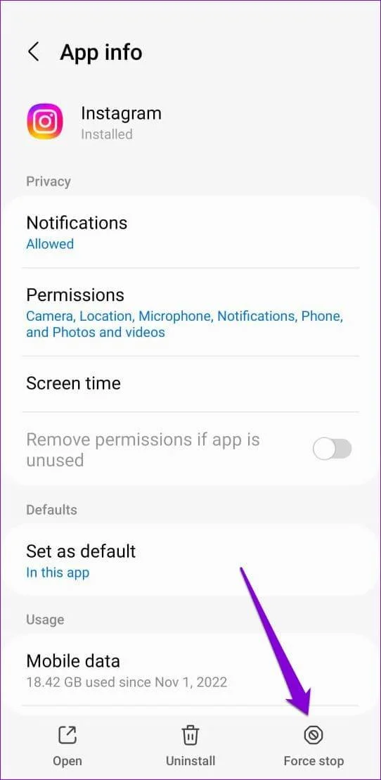 Les 7 meilleures façons de réparer les liens Instagram qui ne fonctionnent pas sur Android et iPhone