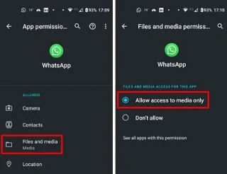 Correggi WhatsApp che non scarica media