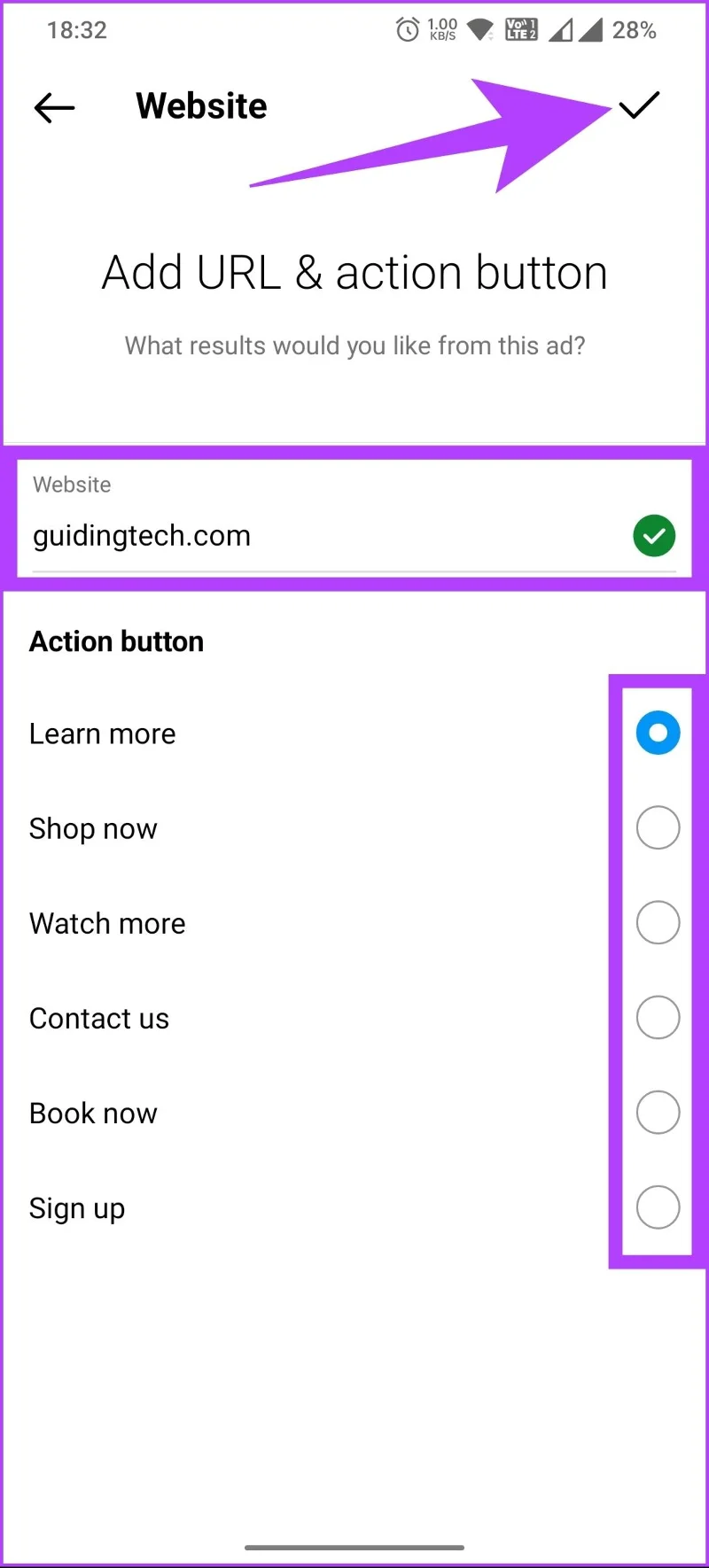 Comment ajouter un lien vers l'histoire et les publications Instagram