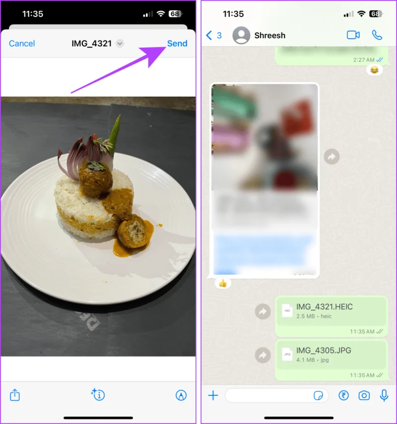 4 manieren om foto's als documenten op WhatsApp te verzenden met behulp van de iPhone