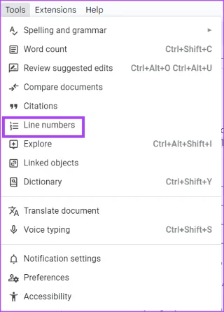 Comment ajouter et supprimer des numéros de ligne dans Google Docs