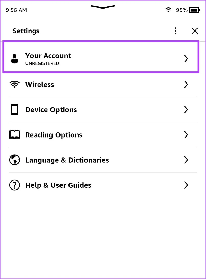 Come cambiare account Amazon su Kindle