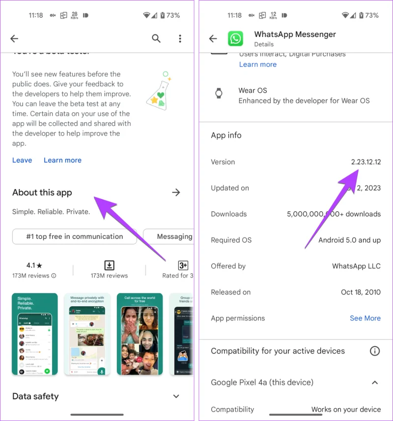 Hoe de app-versie op iPhone en Android te controleren