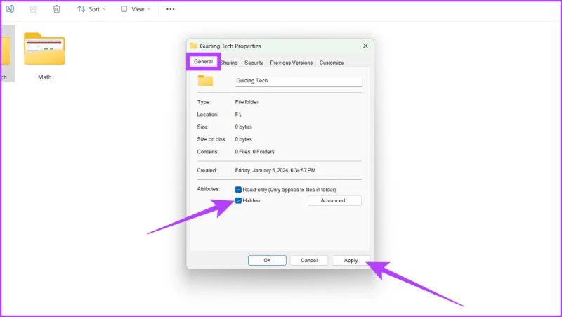 Cómo ocultar archivos y carpetas en Windows 11
