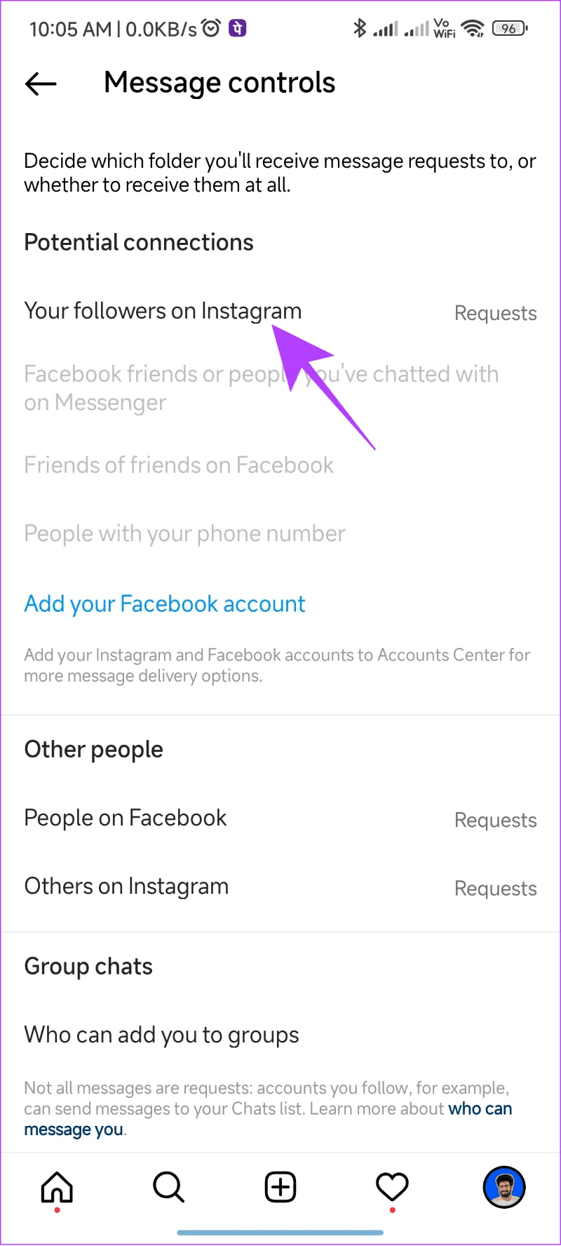 Pouvez-vous envoyer un message à un compte privé sur Instagram