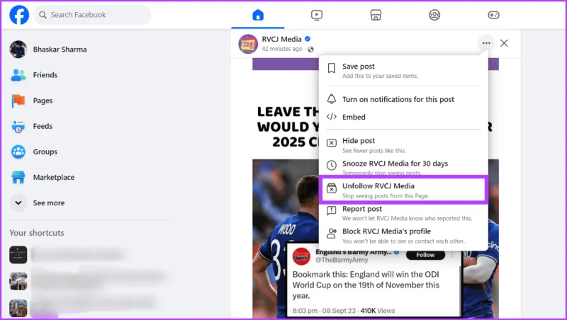 Comment ne plus suivre les pages Facebook auxquelles vous n'êtes plus lié