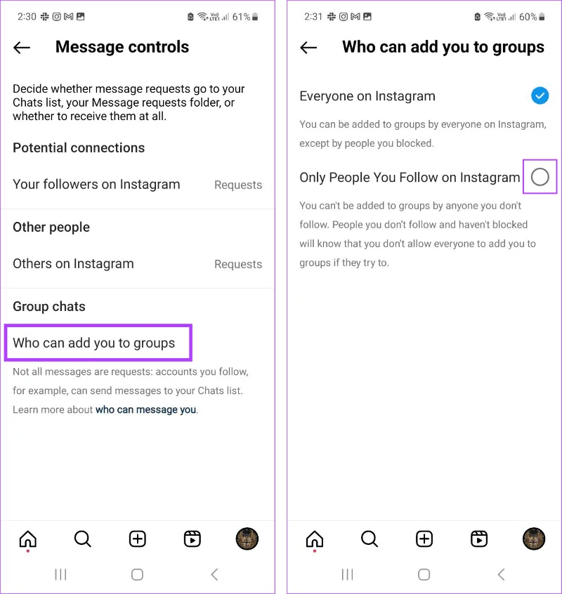 Comment arrêter de recevoir des messages directs sur Instagram sans blocage