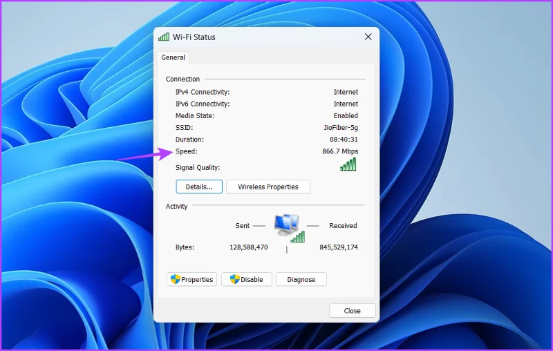 3 meilleures façons de vérifier la vitesse de la carte réseau sous Windows 11