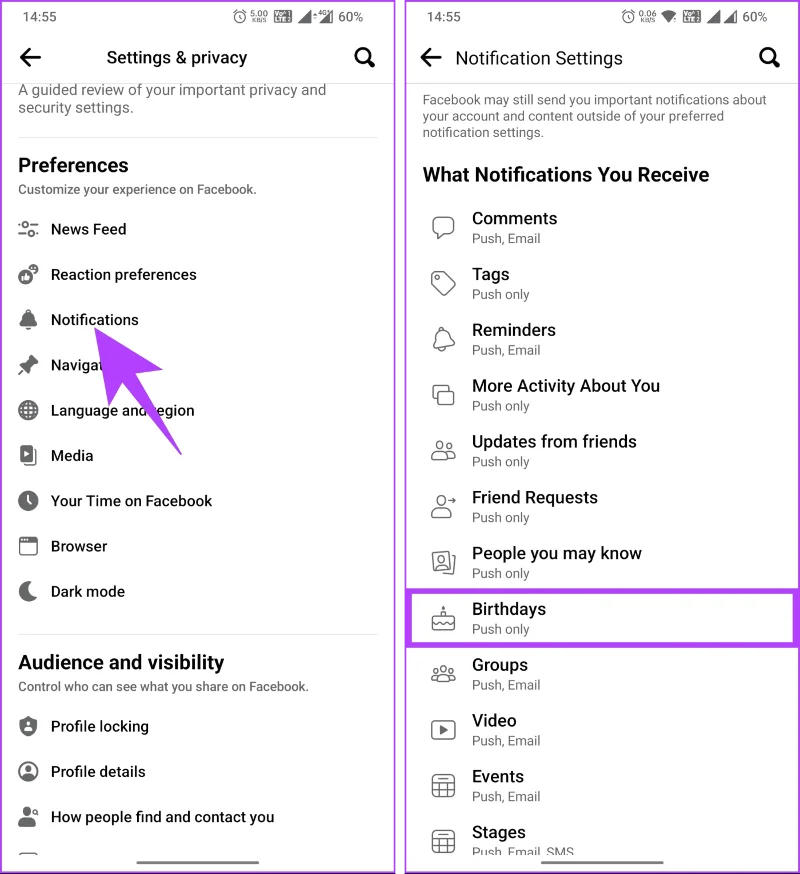 Comment recevoir des notifications d'anniversaire sur Facebook sur ordinateur et mobile