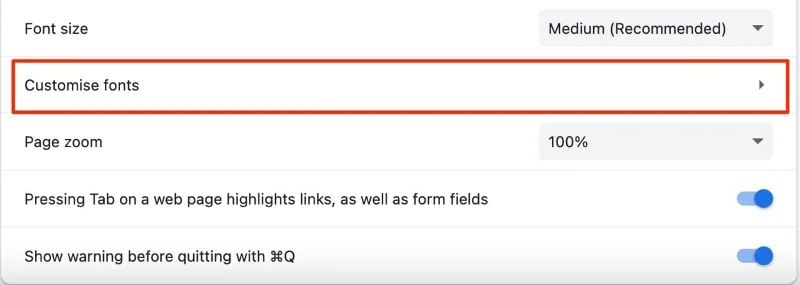 Cum să schimbați fontul în Google Chrome