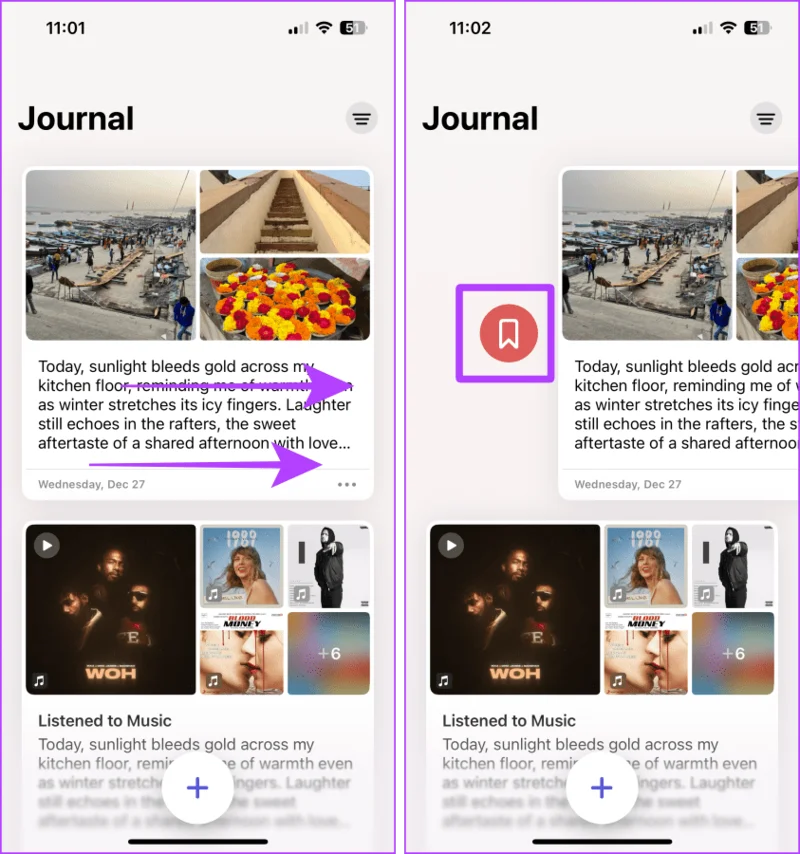 Hoe u de Journal-app op uw iPhone gebruikt