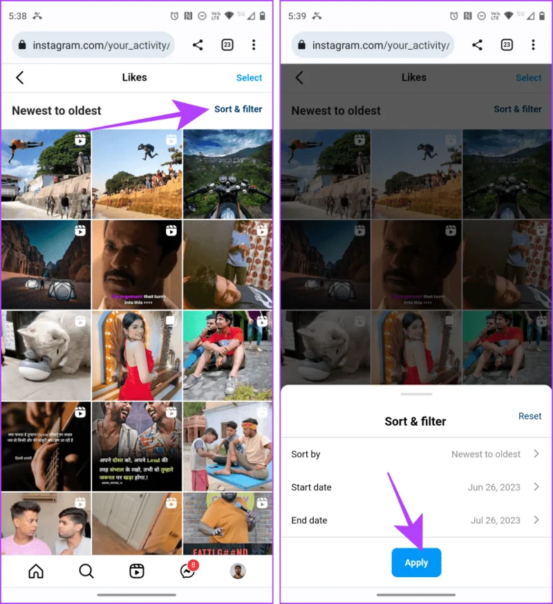 Comment aimer ou annuler toutes les publications sur Instagram à la fois
