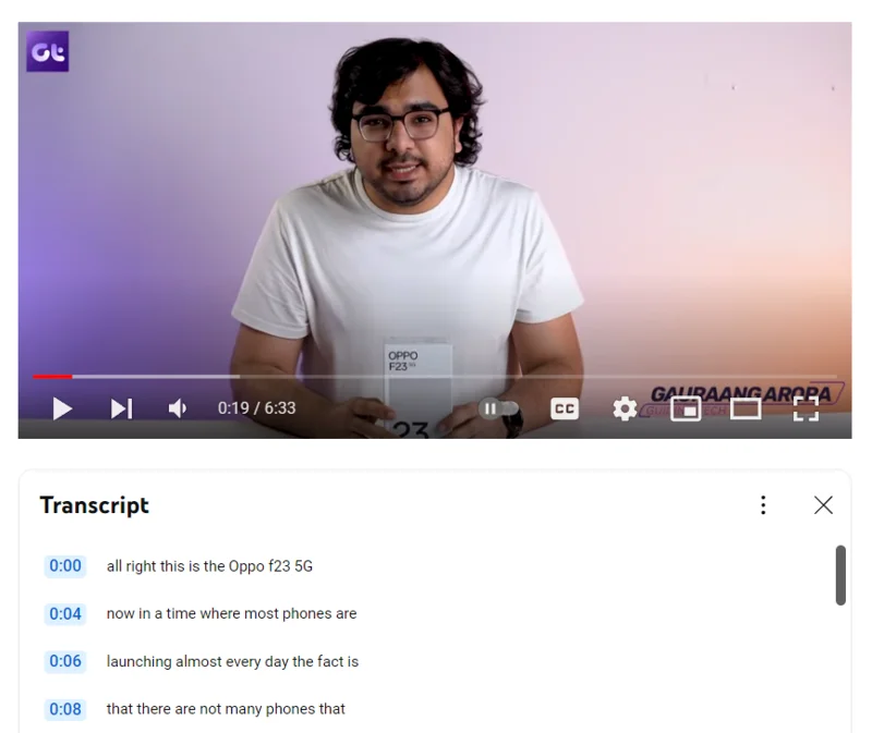 Come ottenere la trascrizione dei video di YouTube