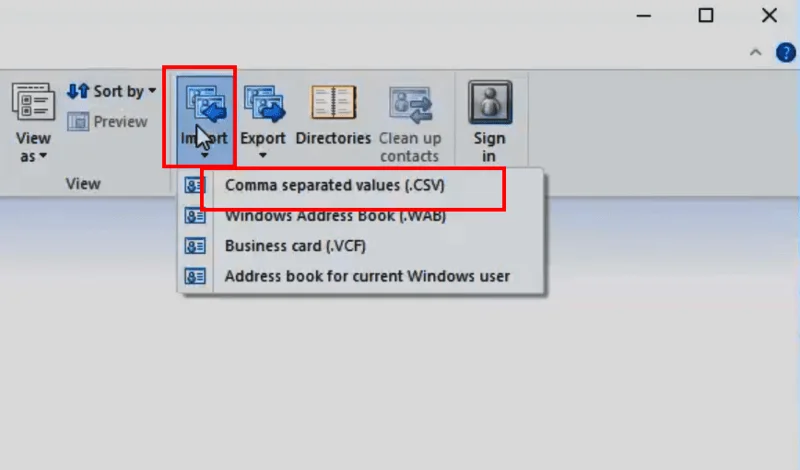 Importeer Outlook Contacten In Windows Live Mail