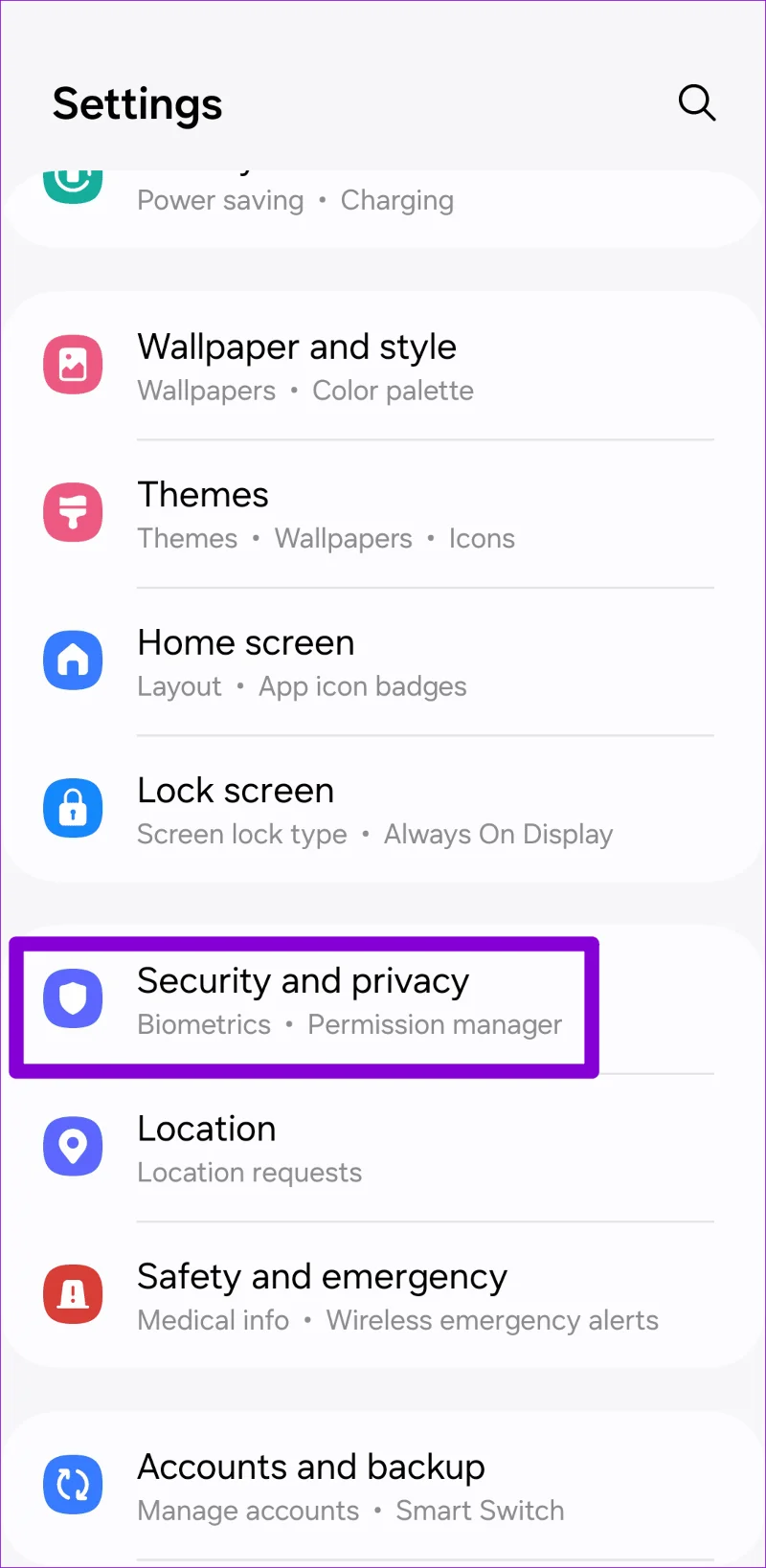 Contrôles de confidentialité sur Android