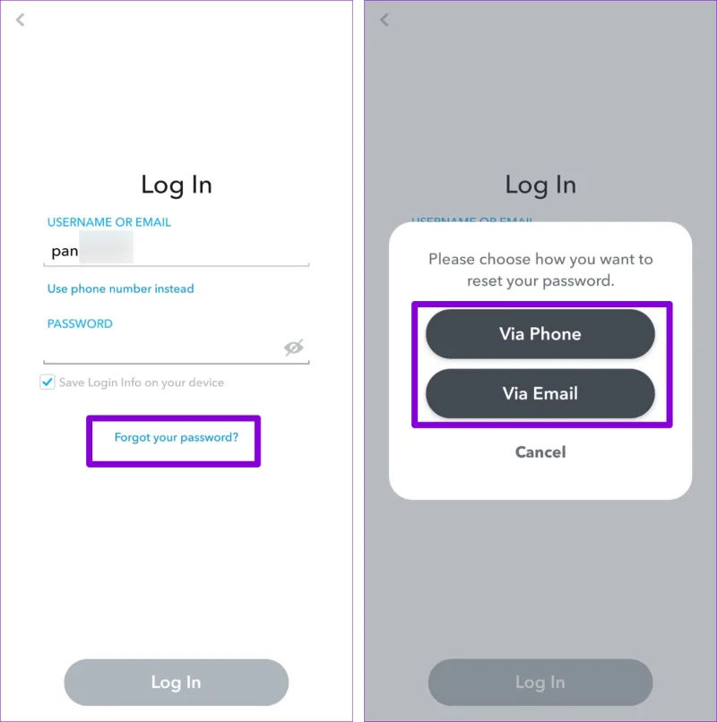 Top 7 manieren om dit op te lossen Kan niet inloggen op Snapchat op Android en iPhone