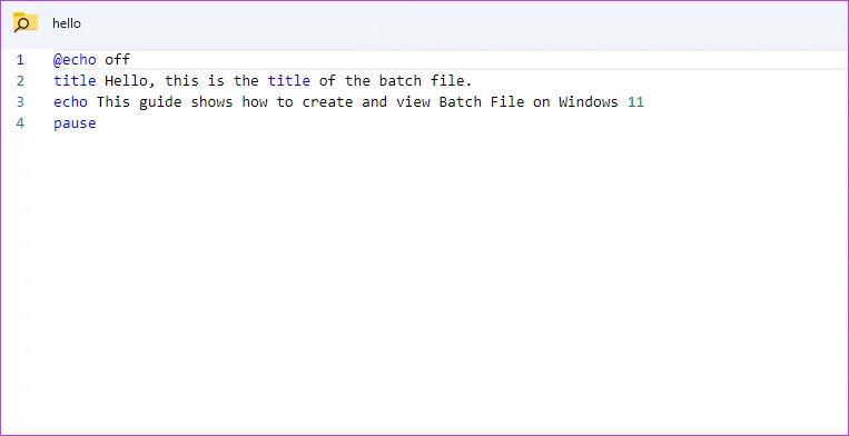 Cómo crear y ver archivos por lotes (BAT) en Windows 11