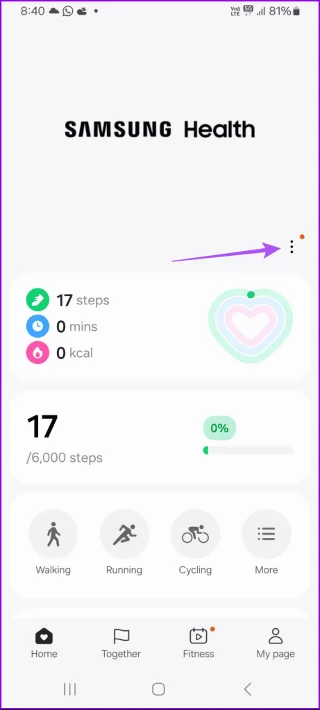 8 migliori soluzioni per l'app Samsung Health che non tiene traccia dei passaggi sui telefoni Samsung Galaxy
