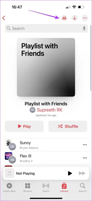 IOS 17.3: een gedeelde afspeellijst maken op Apple Music op iPhone