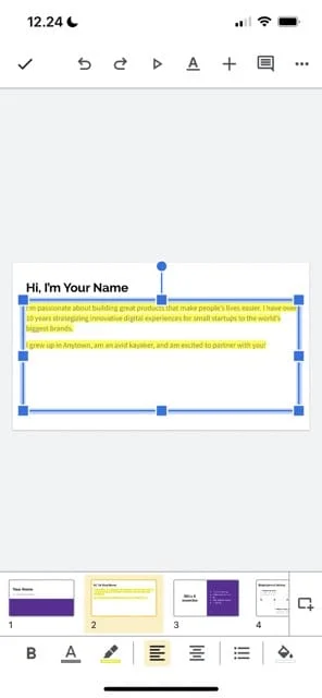 Cum să evidențiezi textul în Google Slides