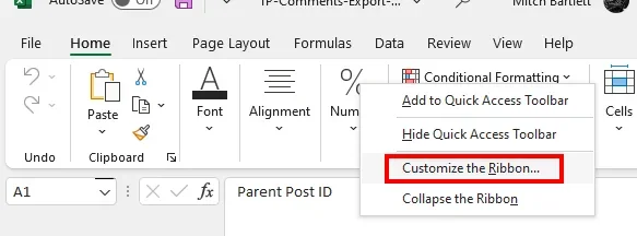 Schakel de “E-mail” optie in Excel & Word 365 in