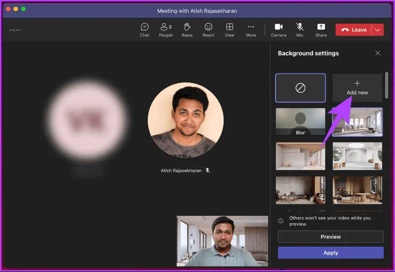 Come cambiare lo sfondo in Microsoft Teams