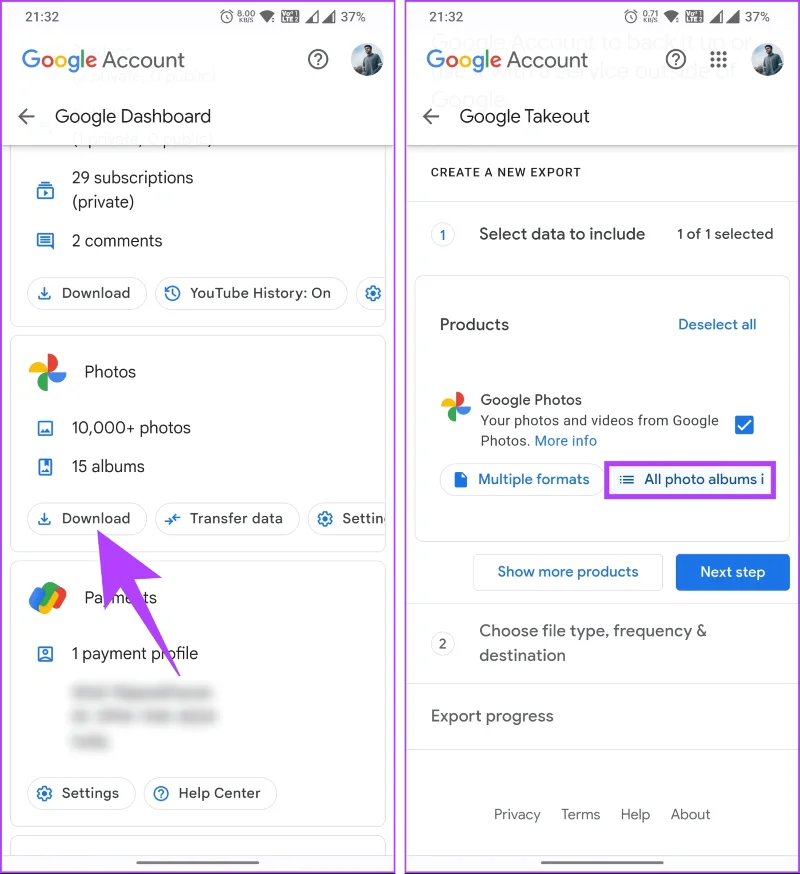 Foto's downloaden van Google Foto's op desktop en mobiel