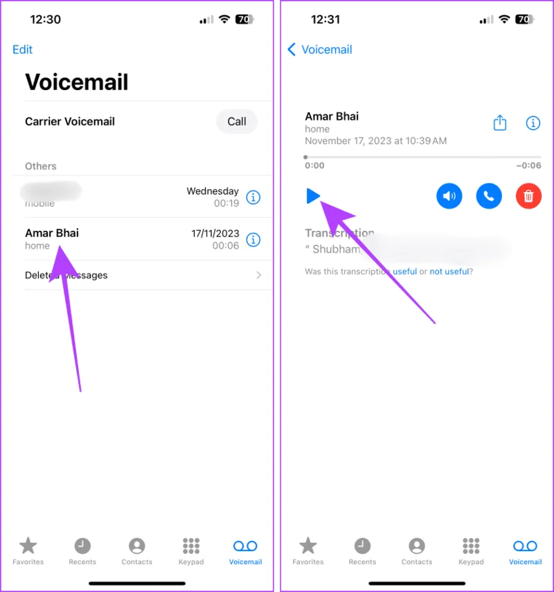 Hoe u (provider en live) voicemail op de iPhone gebruikt