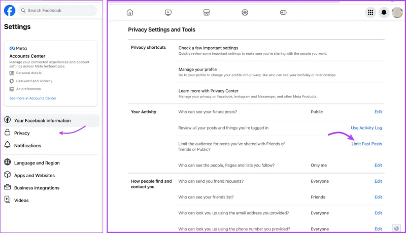 Comment masquer toutes les publications sur Facebook du public ou des amis