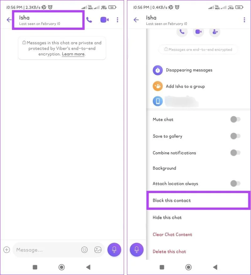 Come bloccare o sbloccare qualcuno sull'app Viber