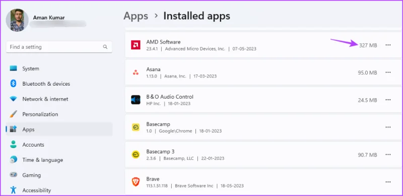 3 mejores formas de comprobar el tamaño de la aplicación en Windows 11