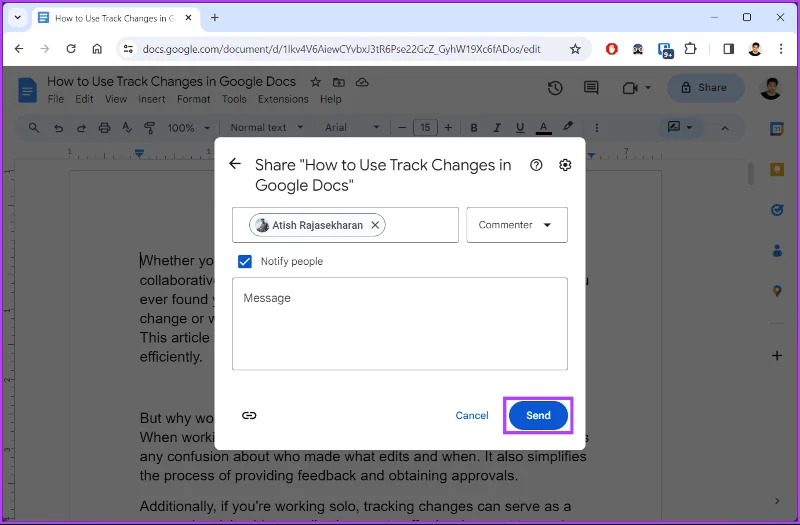 Comment utiliser le suivi des modifications dans Google Docs