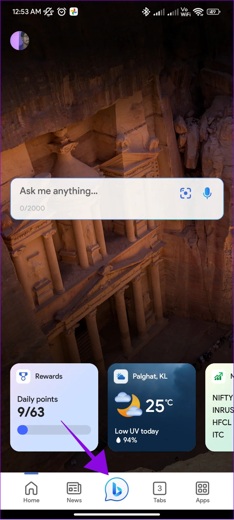 App Bing Cronologia